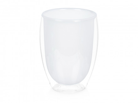 Стакан с двойными стенками, белый внутри