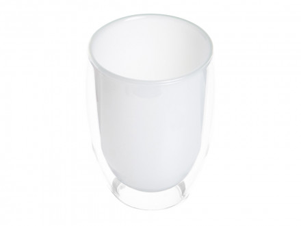 Стакан с двойными стенками, белый внутри