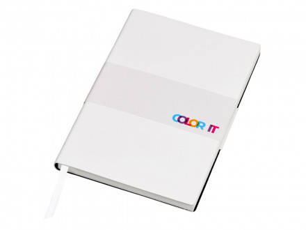 Бизнес-блокнот C1 софт-тач, гибкая обложка, 128 листов, белый (Р)