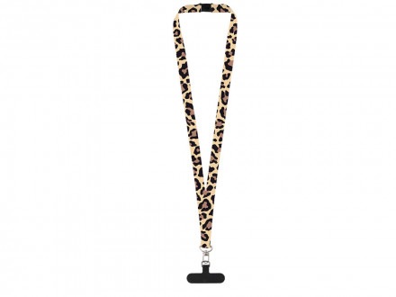 Ланъярд 2,5 см под сублимацию с трендовым карабином, замком обрыва и узким держателем для телефона из ПЭ