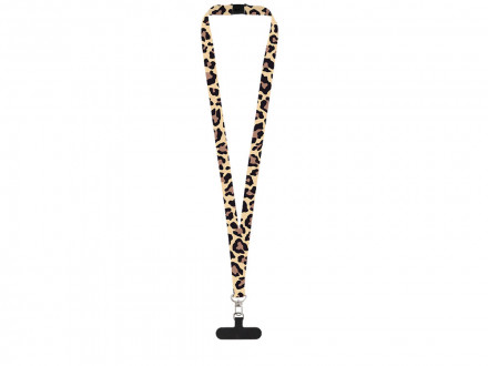 Ланъярд 2,5 см под сублимацию с трендовым карабином, замком обрыва и узким держателем для телефона из ПЭ