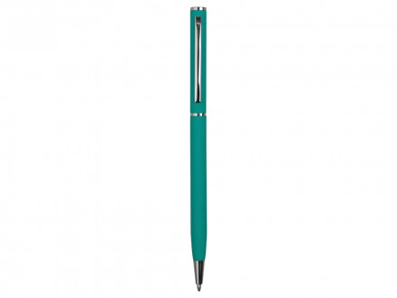 Ручка металлическая шариковая Атриум с покрытием софт-тач, бирюзовый