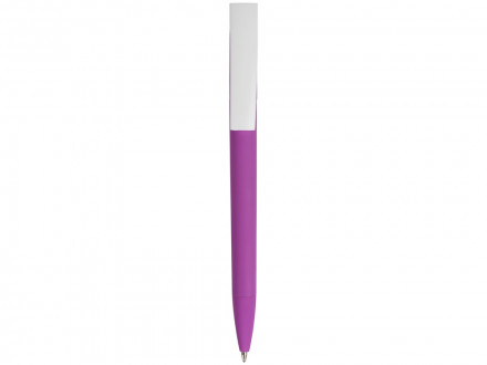 Ручка пластиковая soft-touch шариковая Zorro, фиолетовый/белый