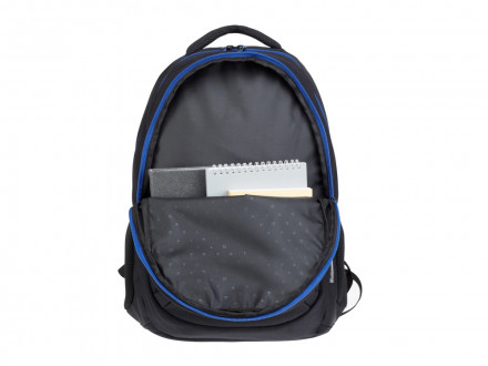 Рюкзак TORBER CLASS X, черный с синей вставкой, полиэстер 900D, 45 x 32 x 16 см