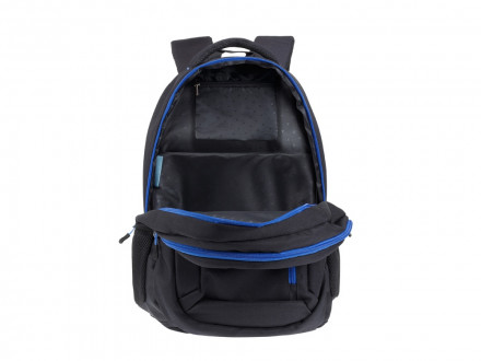 Рюкзак TORBER CLASS X, черный с синей вставкой, полиэстер 900D, 45 x 32 x 16 см