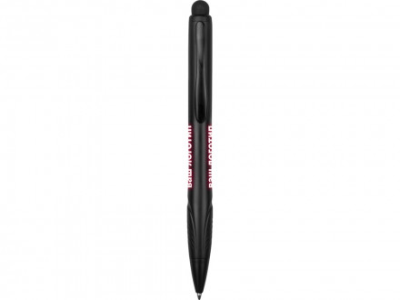 Ручка-стилус шариковая Light, черная с красной подсветкой