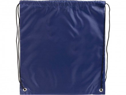 Рюкзак со шнурком Oriole из переработанного ПЭТ, темно-синий