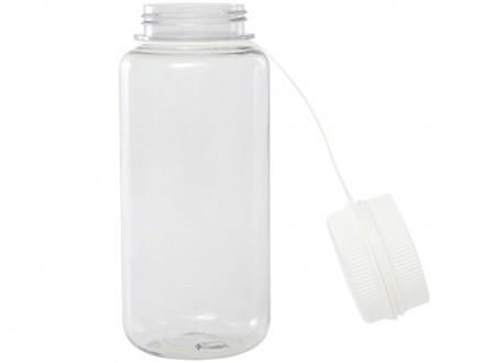 Спортивная бутылка Ryder из переработанного ПЭТ-пластика объемом 900 мл с многофункциональной крышкой, сертифицированная RCS - Белый