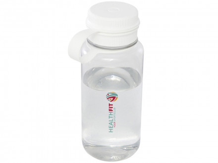 Спортивная бутылка Ryder из переработанного ПЭТ-пластика объемом 900 мл с многофункциональной крышкой, сертифицированная RCS - Белый