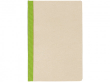 Блокнот А5 из переработанного тростника и RPET Adiantum, 80 листов, гибкая обложка, зеленое яблоко