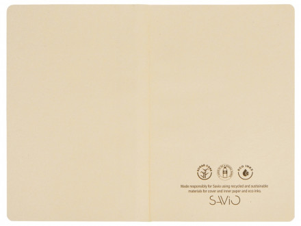 Блокнот А5 из переработанного тростника и RPET Adiantum, 80 листов, гибкая обложка, зеленое яблоко