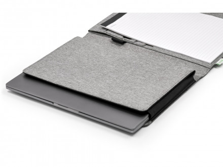 Портфолио А4 из RPET с отделением для ноутбука NotyFolio Eco, 20 л FSC бумаги, серый