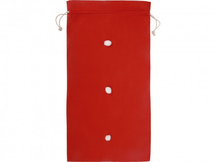 Мешок подарочный с помпонами