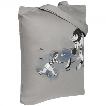 Холщовая сумка «Не вы ли были у Невы», серая