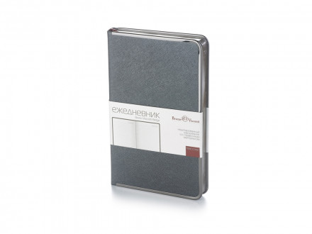 Ежедневник А5 недатированный Bridge, графит/серебристый