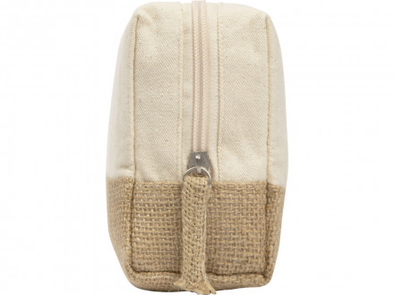 Косметичка Jute с ручкой из хлопка и джута, натуральный