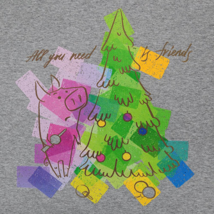 Футболка мужская Friends, серый меланж