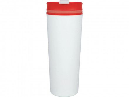 Термокружка Brite 500мл, белый/красный