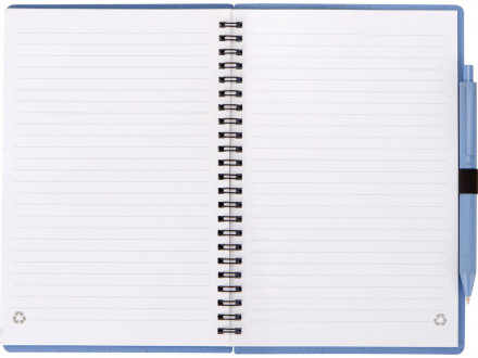 Блокнот А5 Toledo M, синий + ручка шариковая Pianta из пшеничной соломы, синий