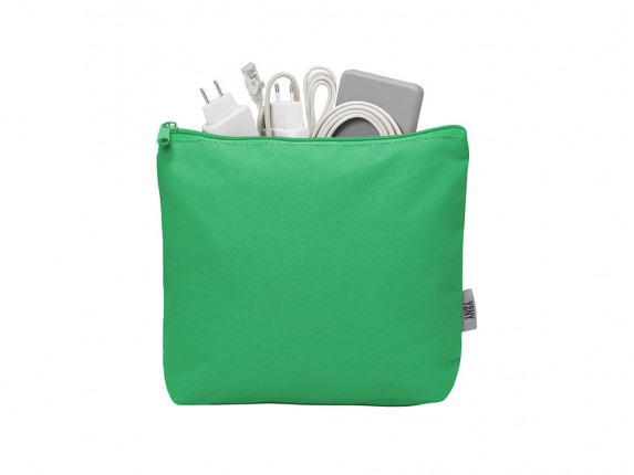 Органайзер для электроники и проводов Amalia из полиэстера 300D с подкладкой, зеленый