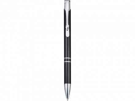 Алюминиевая шариковая кнопочная ручка Moneta, черные чернила, черный
