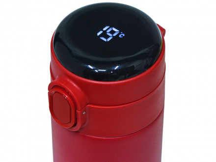 Вакуумная термокружка Waterline с медной изоляцией Bravo, 400 мл, тубус, красный