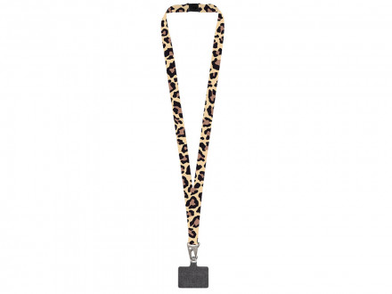 Ланъярд 2,5 см под сублимацию с большим карабином, замком обрыва и большим держателем для телефона из ПЭ