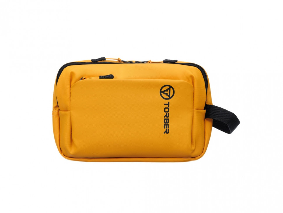 Несессер TORBER MOBI, желтый, полиэстер 900D с PU покрытием, 27 х 18 х 6 см