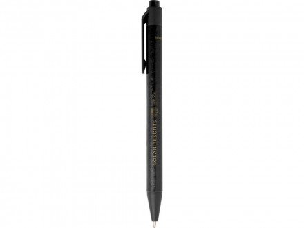 Одноцветная шариковая ручка Chartik из переработанной бумаги с матовой отделкой, сплошной черный