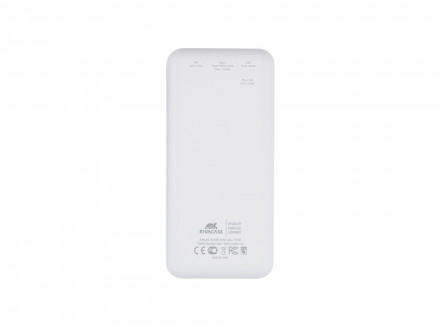 RIVACASE VA2580 (20 000mAh), QC/PD 20W внешний аккумулятор с дисплеем, белый /24