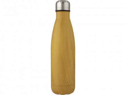 Cove бутылка из нержавеющей стали объемом 500 мл с вакуумной изоляцией и деревянным принтом, heather natural