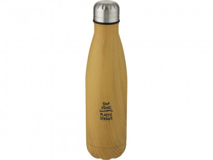 Cove бутылка из нержавеющей стали объемом 500 мл с вакуумной изоляцией и деревянным принтом, heather natural