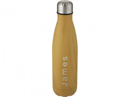 Cove бутылка из нержавеющей стали объемом 500 мл с вакуумной изоляцией и деревянным принтом, heather natural