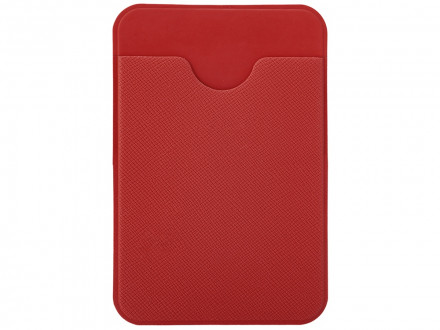 Чехол-картхолдер Favor на клеевой основе на телефон для пластиковых карт и и карт доступа, красный