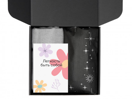 Подарочный набор Re:f. Walk с палантином, шоппером и термосом, серый