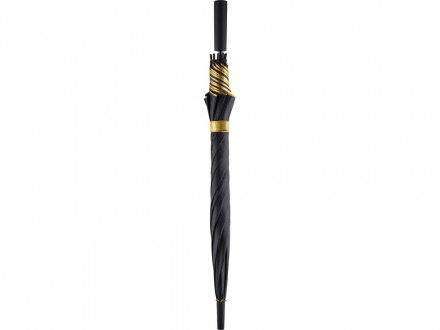 Зонт-трость 1159 Double face полуавтомат, черный/золотистый