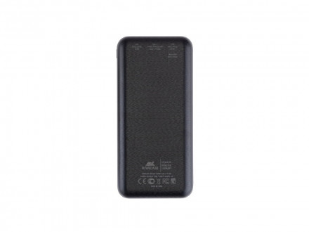 RIVACASE VA2582 (20 000mAh), QC/PD 22.5W внешний аккумулятор с дисплеем, черный /24