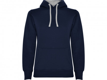 Толстовка с капюшоном Urban женская, нэйви/серый