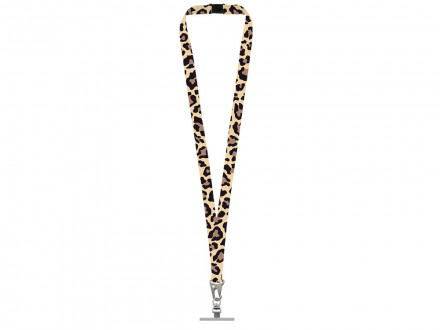 Ланъярд 2,5 см под сублимацию с большим карабином, замком обрыва и металлическим держателем для телефона