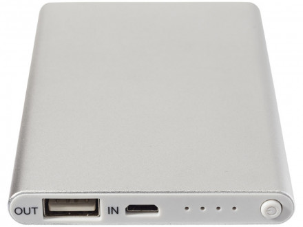 Портативное зарядное устройство Pep 4000 mAh, серебристый