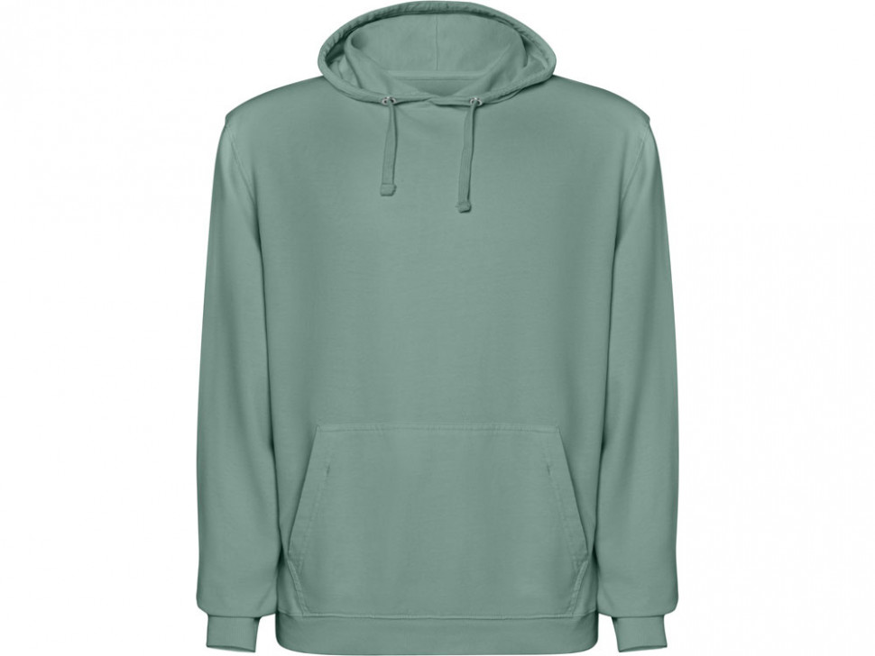 Толстовка с капюшоном KENIA унисекс, сине-зеленый выстиранный