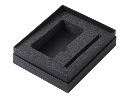 Подарочный набор c ручкой и повербанком 5000 mAh, серый