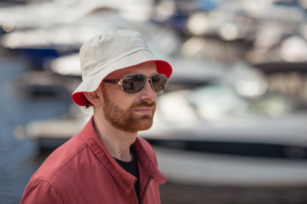 Панама Unit Summer двусторонняя, ярко-зеленая с серым