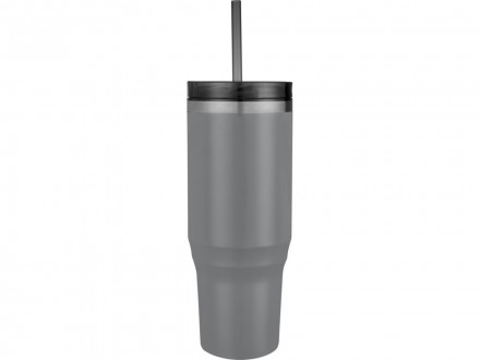 Melbourne кружка 1200 мл, сертифицированная согласно RCS, с соломинкой - Серый