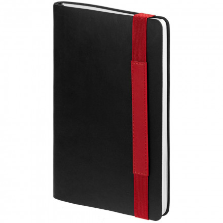 Ежедневник Runway, недатированный, черный с красным