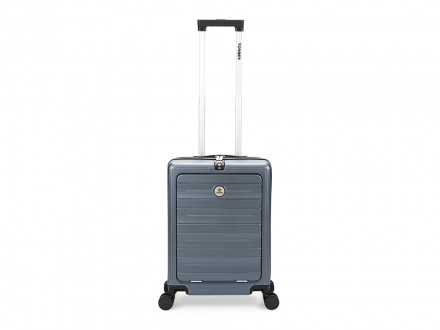 Чемодан TORBER БАЙКАЛ, тёмно-серый металлик, поликарбонат, 37,5 x 20 х 54 см, 37 л