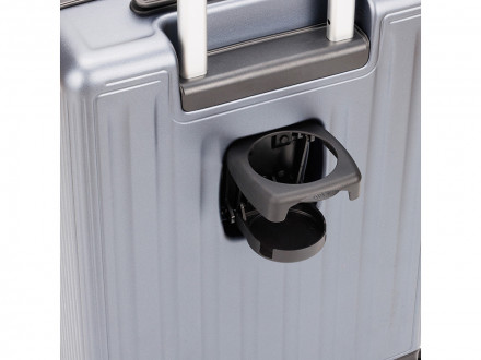 Чемодан TORBER БАЙКАЛ, тёмно-серый металлик, поликарбонат, 37,5 x 20 х 54 см, 37 л