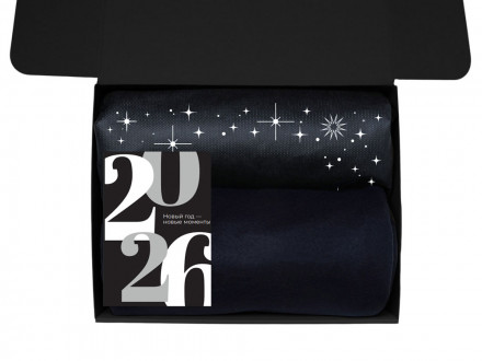 Подарочный набор с палантином и термокружкой, красный