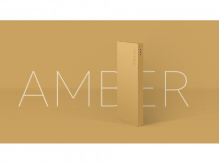 Внешний аккумулятор Rombica NEO ARIA Amber, 10000мАч, Soft-touch, PD, QCharge, Type-C, янтарный