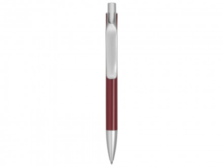 Ручка металлическая шариковая Large, бордовый/серебристый
